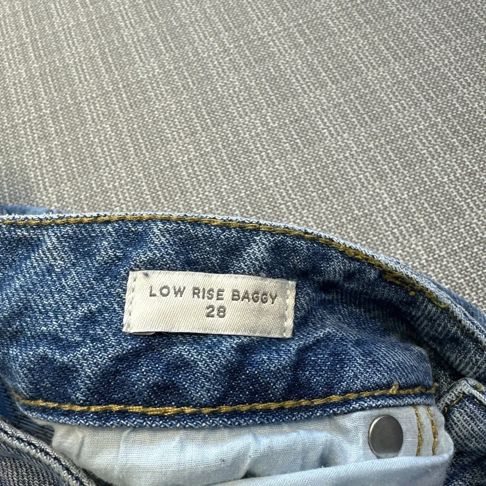 PacSun Y2K Baggy Wide Leg Jeans‎ size 28 Low Rise Skater Indie Distressed